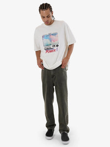 Thrills Method Box Fit Oversize Tee - Dirty White