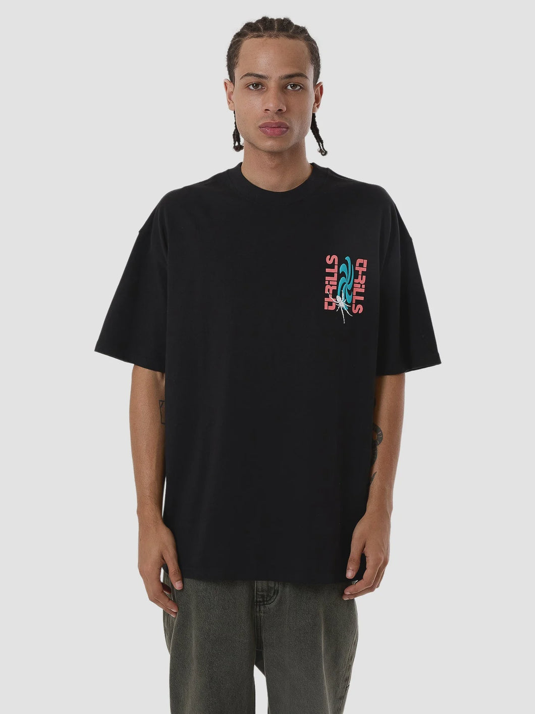 Thrills Firestarter Box Fit Oversize Tee - Black