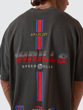 Load image into Gallery viewer, Thrills Anarchy In Paradise Box Fit Oversize Tee - Merch Black
