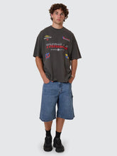 Load image into Gallery viewer, Thrills Anarchy In Paradise Box Fit Oversize Tee - Merch Black
