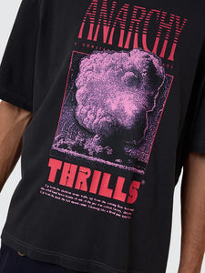 Thrills Constant Chaos Box Fit Oversize Short Tee - Blue Graphite