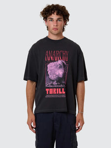 Thrills Constant Chaos Box Fit Oversize Short Tee - Blue Graphite