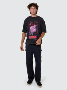 Thrills Constant Chaos Box Fit Oversize Short Tee - Blue Graphite