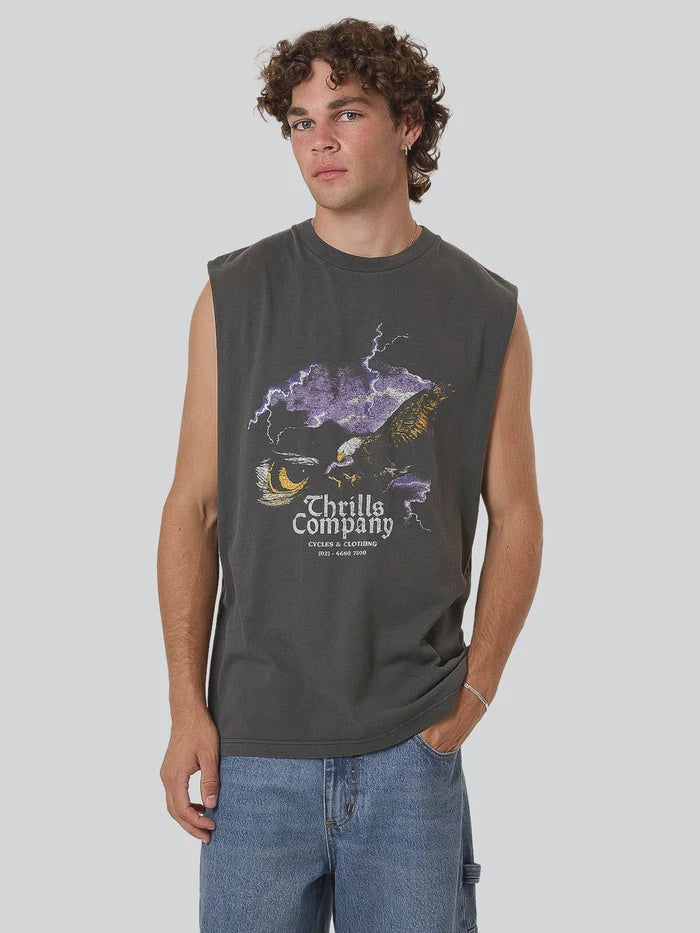 Thrills Flight Risk Merch Fit Muscle Tee - Merch Black