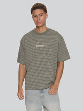 Load image into Gallery viewer, Thrills Built To Last Stripe Oversize Box Crop Tee - Beetle
