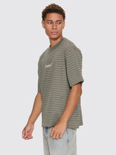 Load image into Gallery viewer, Thrills Built To Last Stripe Oversize Box Crop Tee - Beetle

