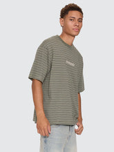 Load image into Gallery viewer, Thrills Built To Last Stripe Oversize Box Crop Tee - Beetle
