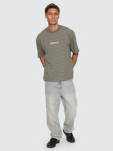 Load image into Gallery viewer, Thrills Built To Last Stripe Oversize Box Crop Tee - Beetle
