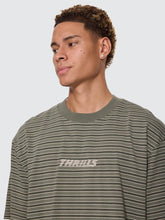 Load image into Gallery viewer, Thrills Built To Last Stripe Oversize Box Crop Tee - Beetle
