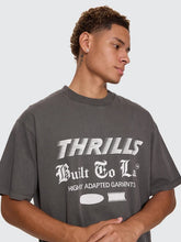 Load image into Gallery viewer, Thrills Built To Last Oversize Box Crop Tee - Merch Black
