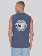 Load image into Gallery viewer, Thrills Twist Off Merch Muscle Tee - Heritage Navy
