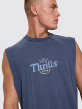 Load image into Gallery viewer, Thrills Twist Off Merch Muscle Tee - Heritage Navy

