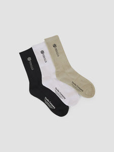 Thrills Be Adorned 3 Pack Socks - White/Black/Overcast