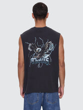 Load image into Gallery viewer, Thrills Run for The Hills Box Fit Oversize Muscle Tee - Washed Black
