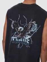Load image into Gallery viewer, Thrills Run for The Hills Box Fit Oversize Muscle Tee - Washed Black
