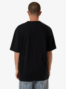 Thrills Roosevelt Emboss Oversize Fit Tee - Black