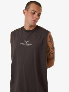 Thrills Emblem Merch Fit Muscle Tee - Merch Black