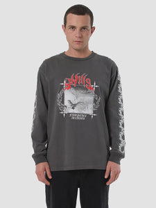 Thrills Peaceful Chaos Oversize Fit L/S Tee - Merch Black