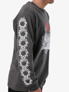 Thrills Peaceful Chaos Oversize Fit L/S Tee - Merch Black
