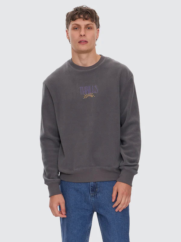 Thrills Powerful Security & Success Oversize P/F Crew - Merch Black
