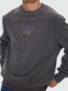 Thrills Powerful Security & Success Oversize P/F Crew - Merch Black