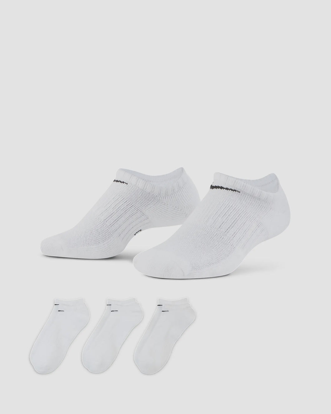 Nike Everyday Cushioned Training No-Show Socks (3 Pairs) - White