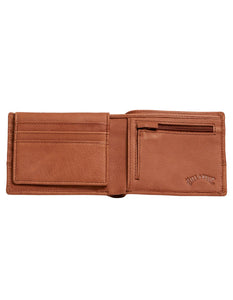Billabong Dimension 2 in 1 Leather Wallet - Tan