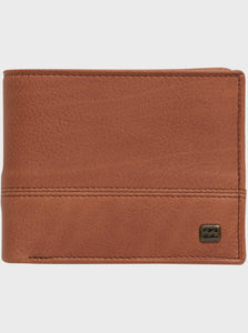 Billabong Dimension 2 in 1 Leather Wallet - Tan