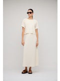 Staple The Label Lyric Boxy Crop Tee - Cream