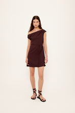 Load image into Gallery viewer, Staple The Label Elira Asym Mini Dress - Chocolate
