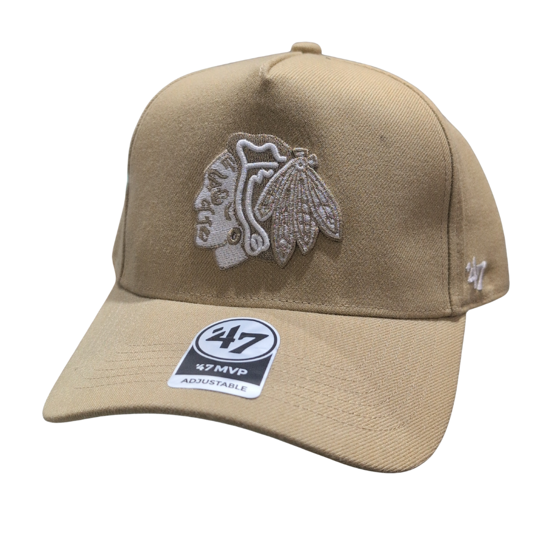 '47 Brand Chicago Blackhawks MVP DT Hat - Khaki