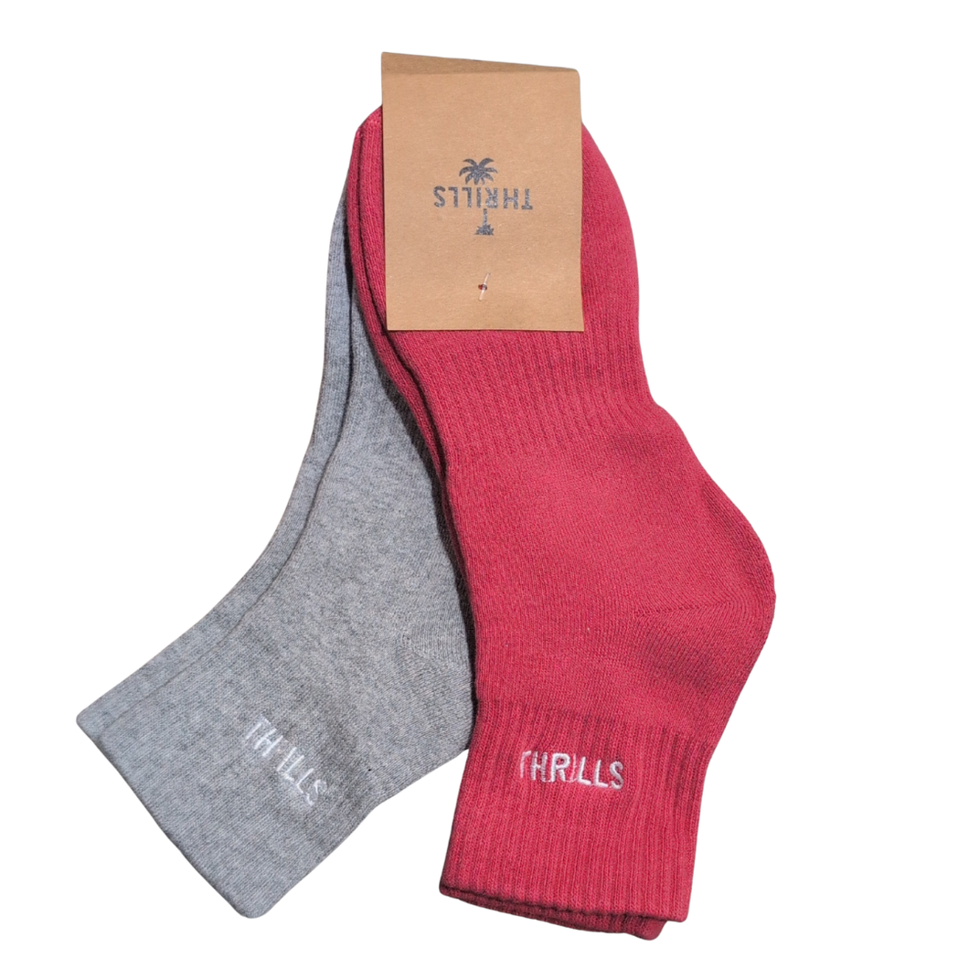 Thrills Minimal Thrills 2 Pack Sock - Redwood/Smog