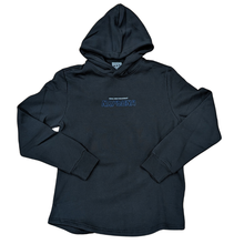 Load image into Gallery viewer, Nena &amp; Pasadena Brodder Hooded Dual Curved Sweater - Jet Black
