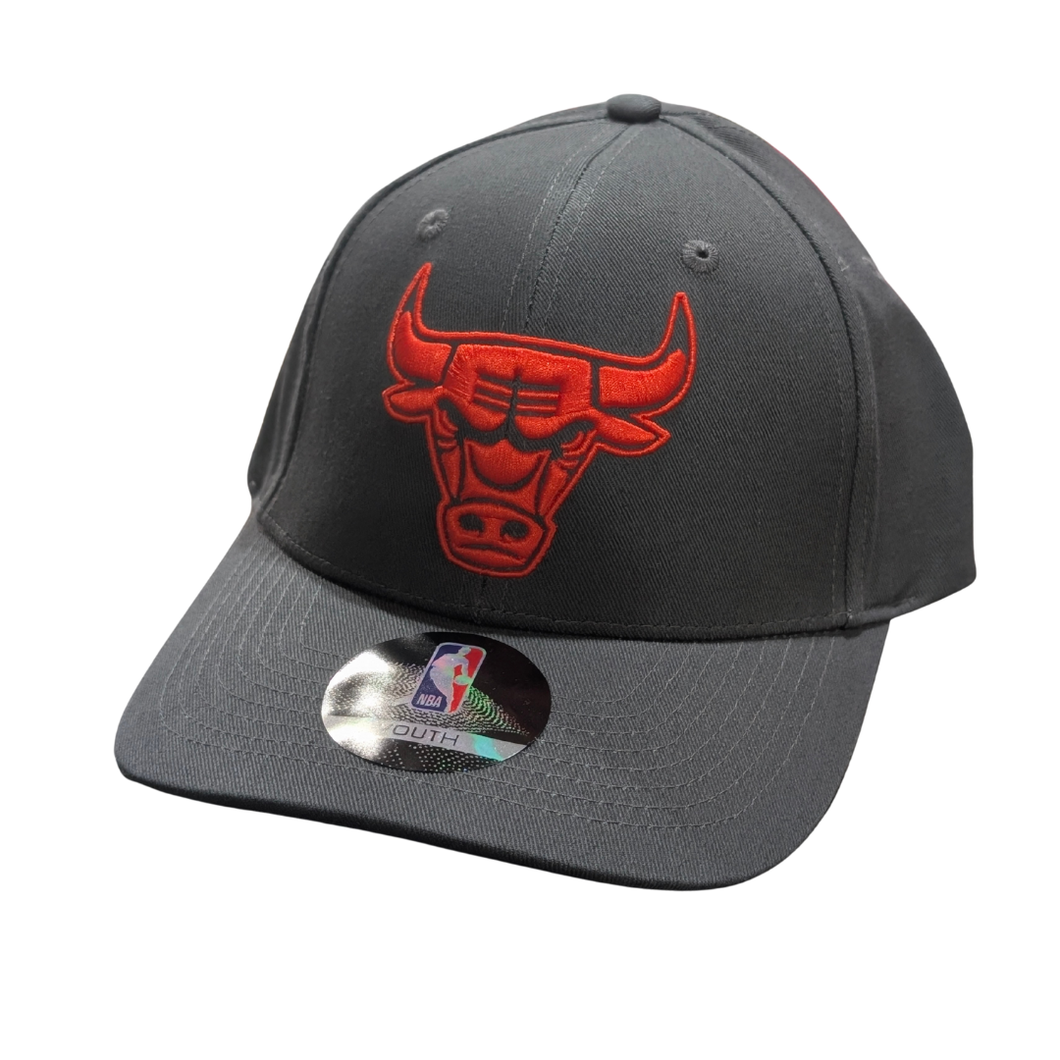 NBA Essential Youth Tech Print Script 6 Panel Hat - Charcoal