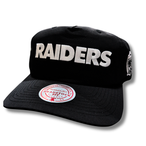 Mitchell & Ness Raiders Nylon Stacked Origin Cap - Black