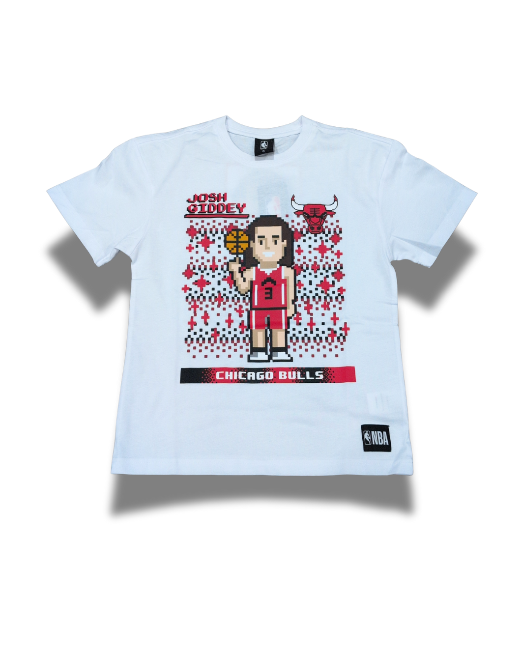 NBA Essentials 8bit Player Giddey Bulls Tee - Optic White