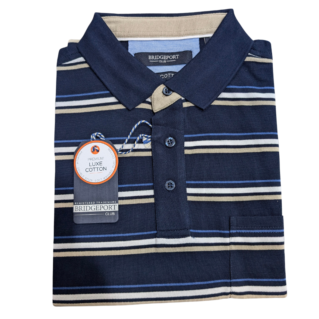 Bridgeport Polo Top - Navy (B2406)