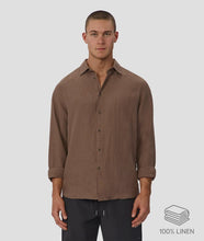 Load image into Gallery viewer, Industrie The St Martins Long Sleeve Linen Shirt - Macchiato
