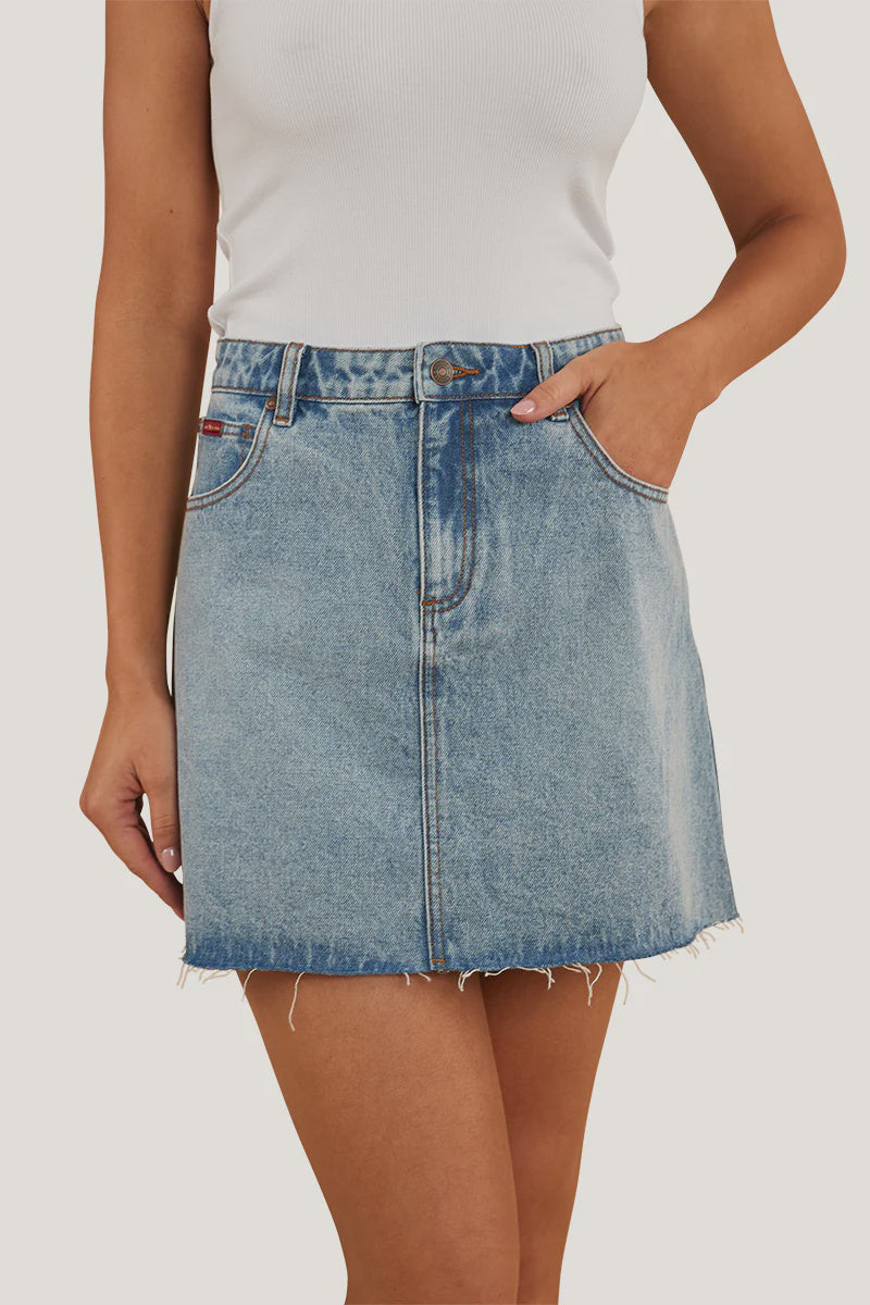 Ringers Western Venice Womens Denim Skirt - Light Wash Blue