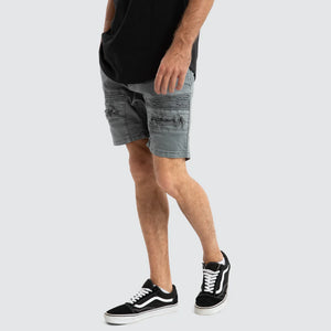 Nena & Pasadena Viper Denim Short  - Iron Gate