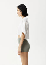 Load image into Gallery viewer, Afends Slay Cropped Hemp Oversized T-Shirt - White
