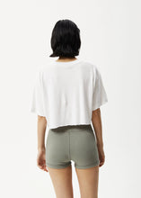 Load image into Gallery viewer, Afends Slay Cropped Hemp Oversized T-Shirt - White
