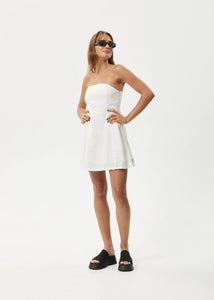 Afends Lilo Strapless Mini Dress - White