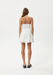 Afends Lilo Strapless Mini Dress - White