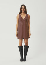 Load image into Gallery viewer, Afends Grace Cupro Mini Dress - Hazelnut
