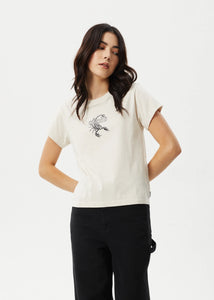 Afends Womens Scorpio Regular Fit Tee - Moon Beam