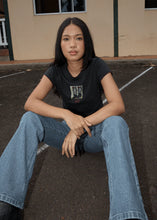 Load image into Gallery viewer, Afends Walking Recycled Baby Tee - Stone Black
