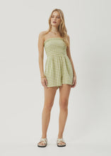 Load image into Gallery viewer, Afends Darcy Check Playsuit - Lemongrass
