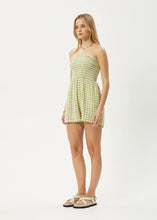 Load image into Gallery viewer, Afends Darcy Check Playsuit - Lemongrass
