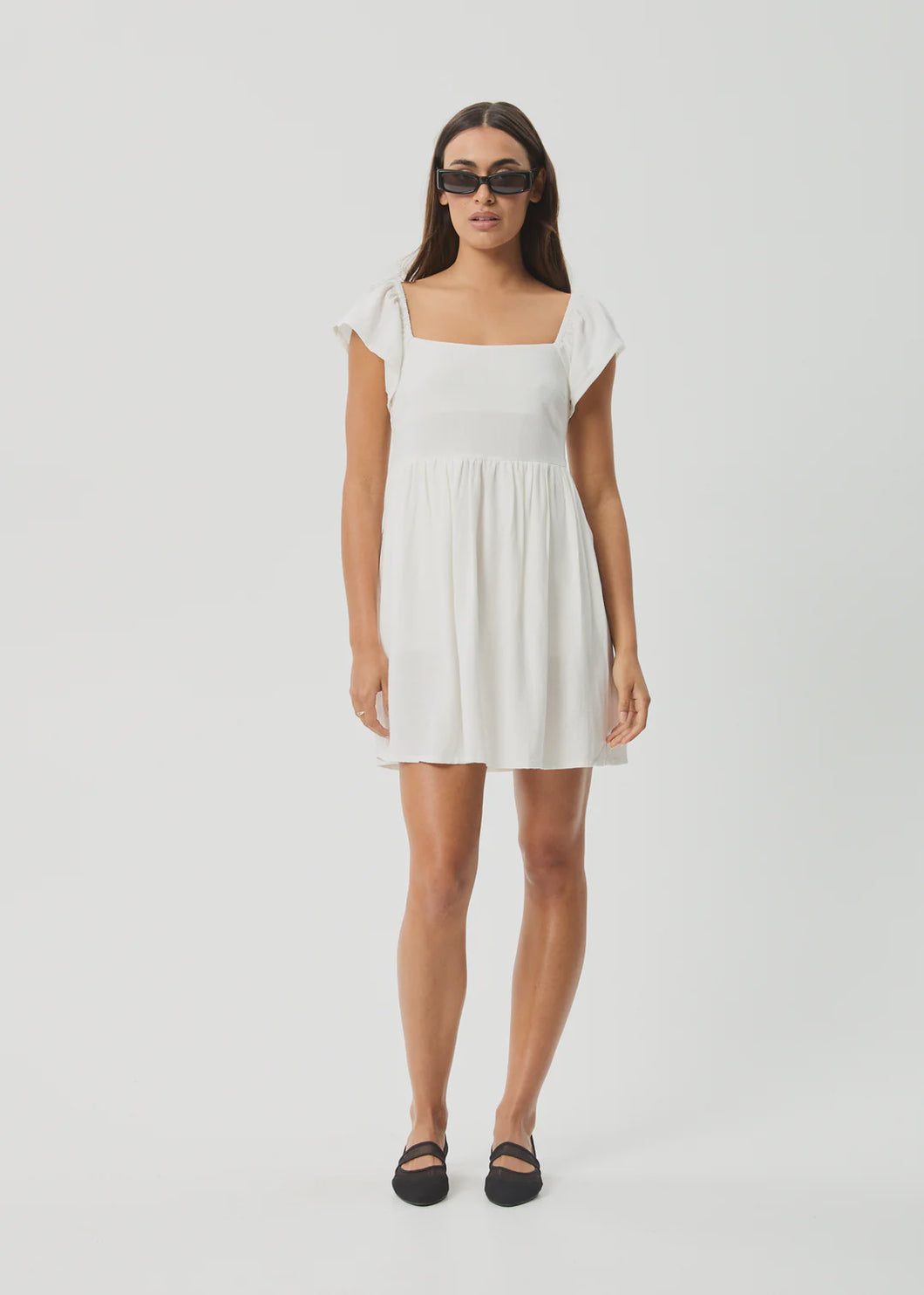 Afends Twila Mini Dress - White
